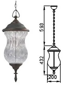 LED vonkajší luster na reťazi MARSYLIA 3xLED/3W/230V čierny