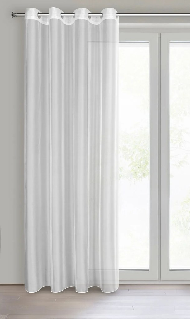 ZÁCLONA NA KRÚŽKOCH ANABEL 140X260 CM BIELA