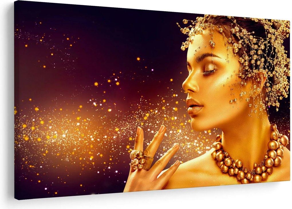 Obraz - Zlatý makeup (90x60 cm)