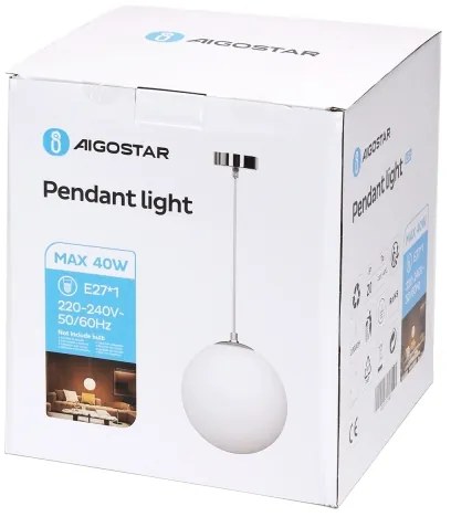 Aigostar - Závesné svietidlo na kábli 1xE27/40W/230V pr. 20 cm
