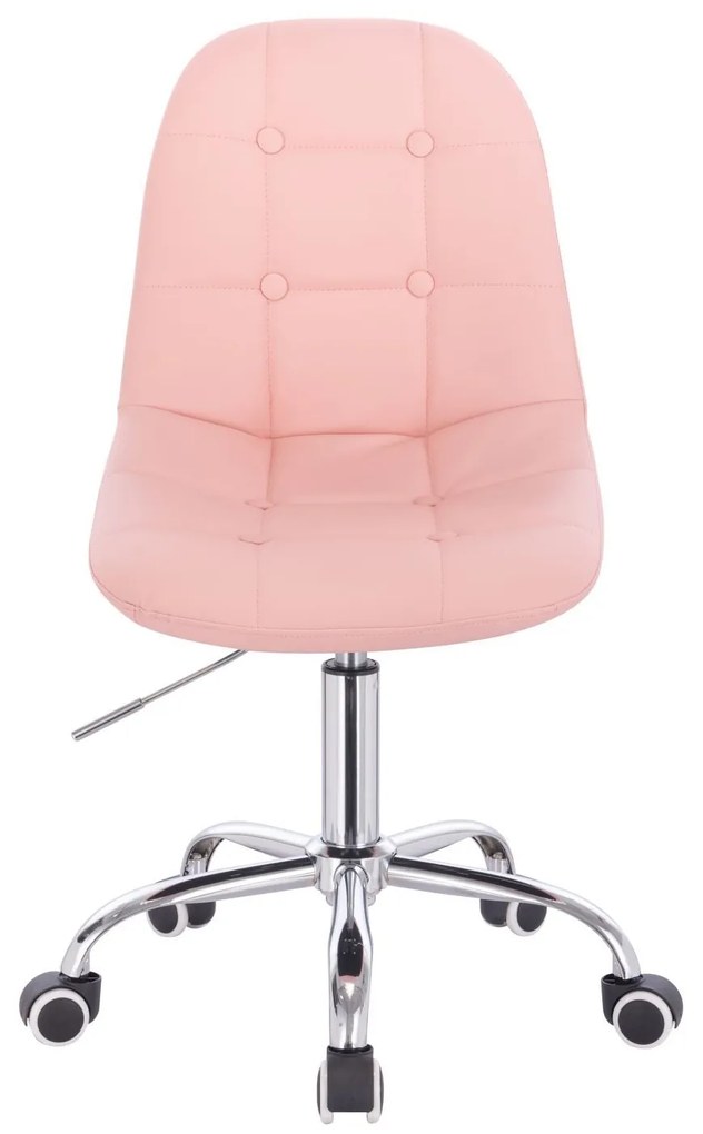 LuxuryForm DESIGN Stolička SAMSON na strieborné podstave s kolieskami - ružová