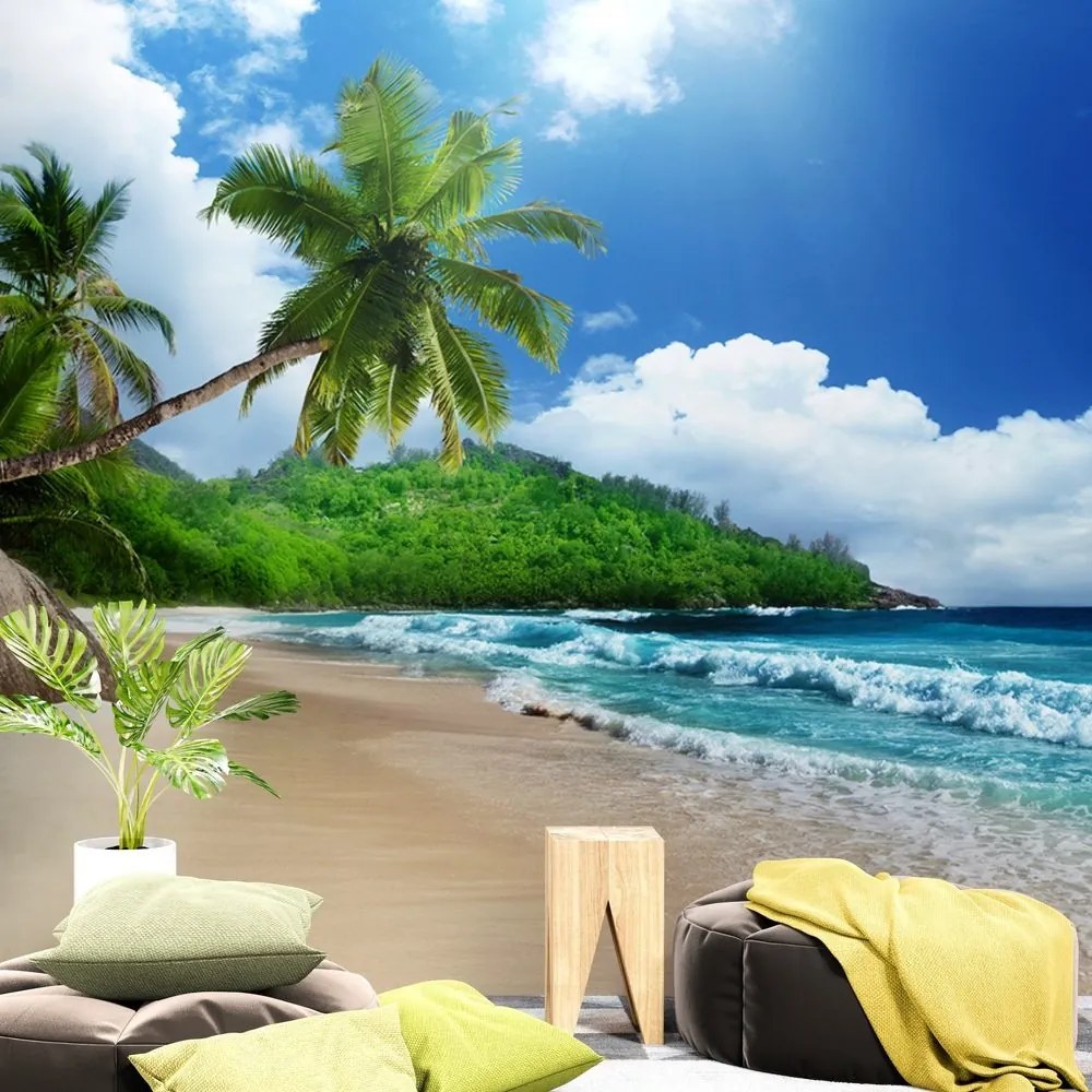 Fototapeta nádherná pláž na ostrove Seychely - 225x270