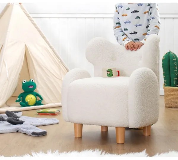 Detské kreslo TOBI biele