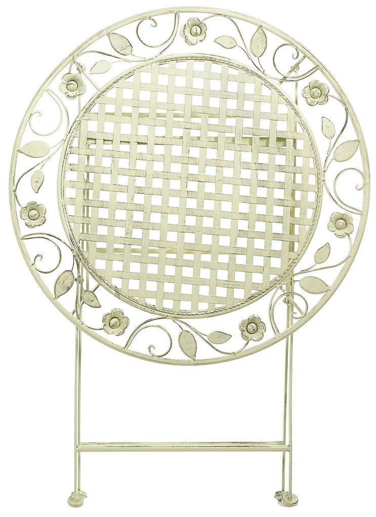 Balkónový kovový stôl ø 70 cm svetlozelený BIVIO Beliani