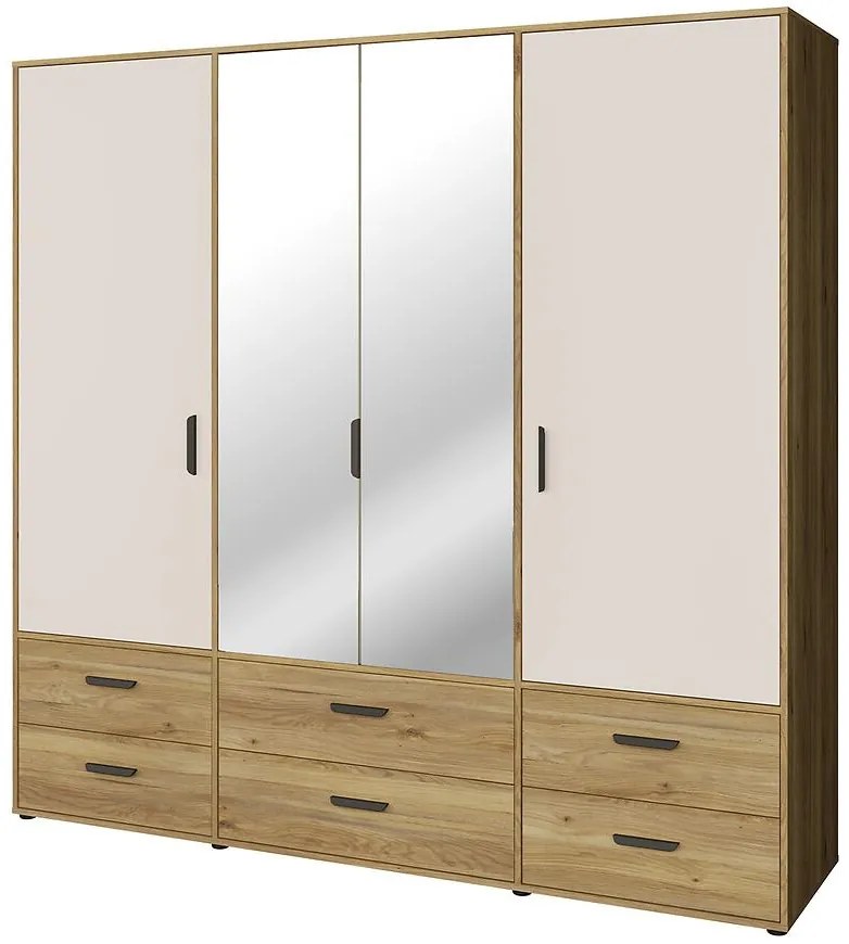 Skriňa Mokkaro Moks846-M802 2d2lud6sz Piesok/Dub Mauvella