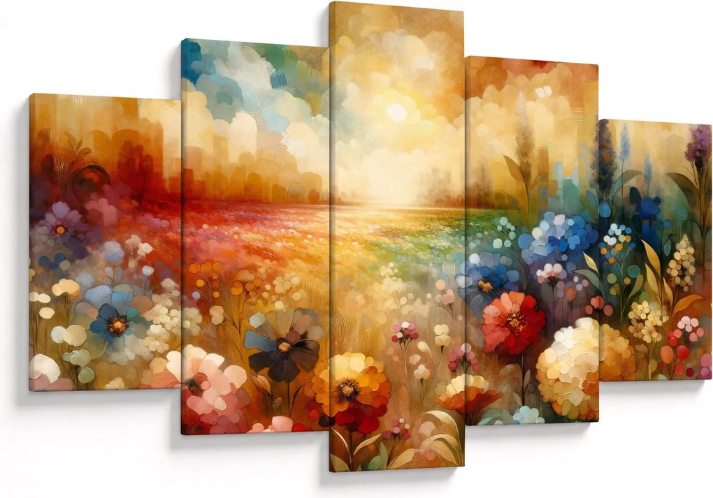 Obraz - Pestrofarebná lúka (150x105 cm)