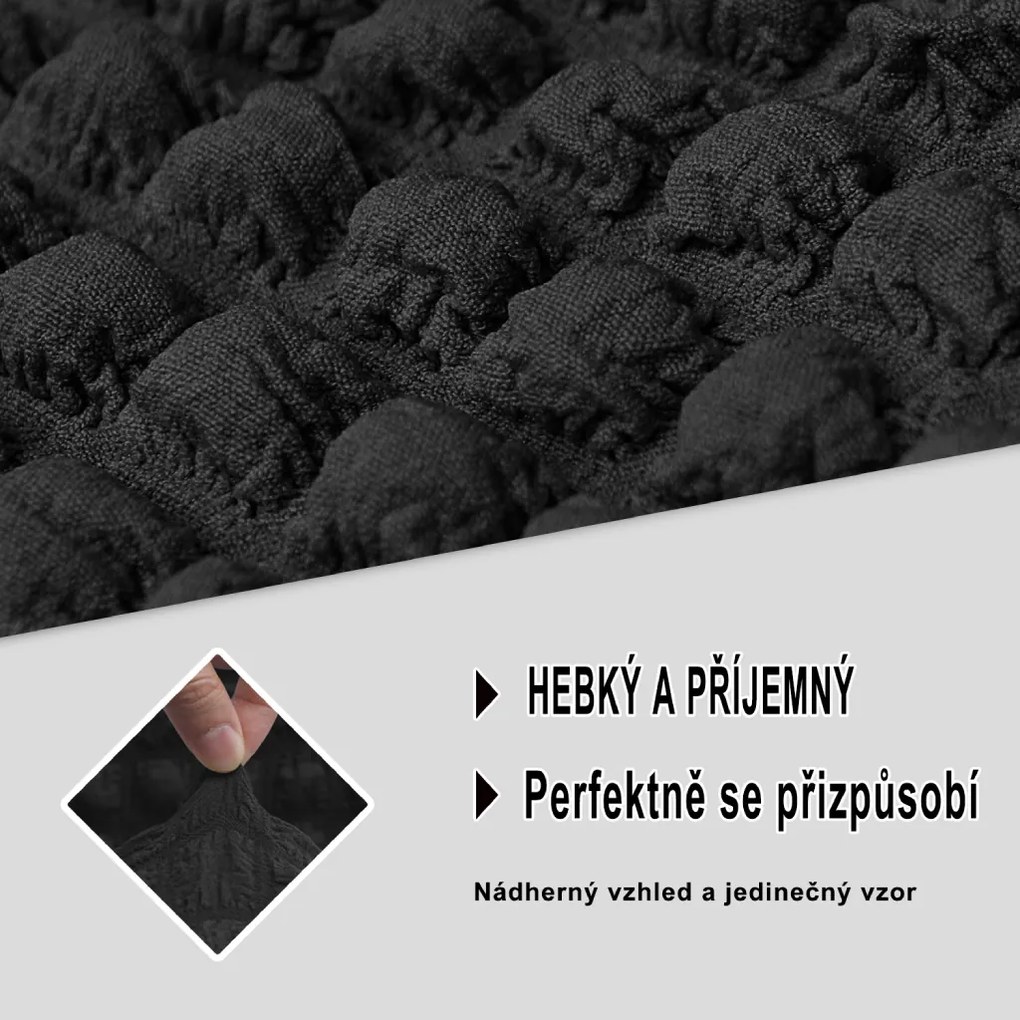 Látkový poťah na dvojmiestnu pohovku BestBerg / čierny