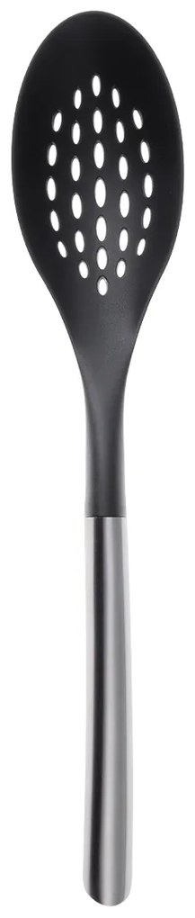 Drážkovaná lyžica Nylon s rúčkou z nehrdzavejúcej ocele 35 cm - 596573