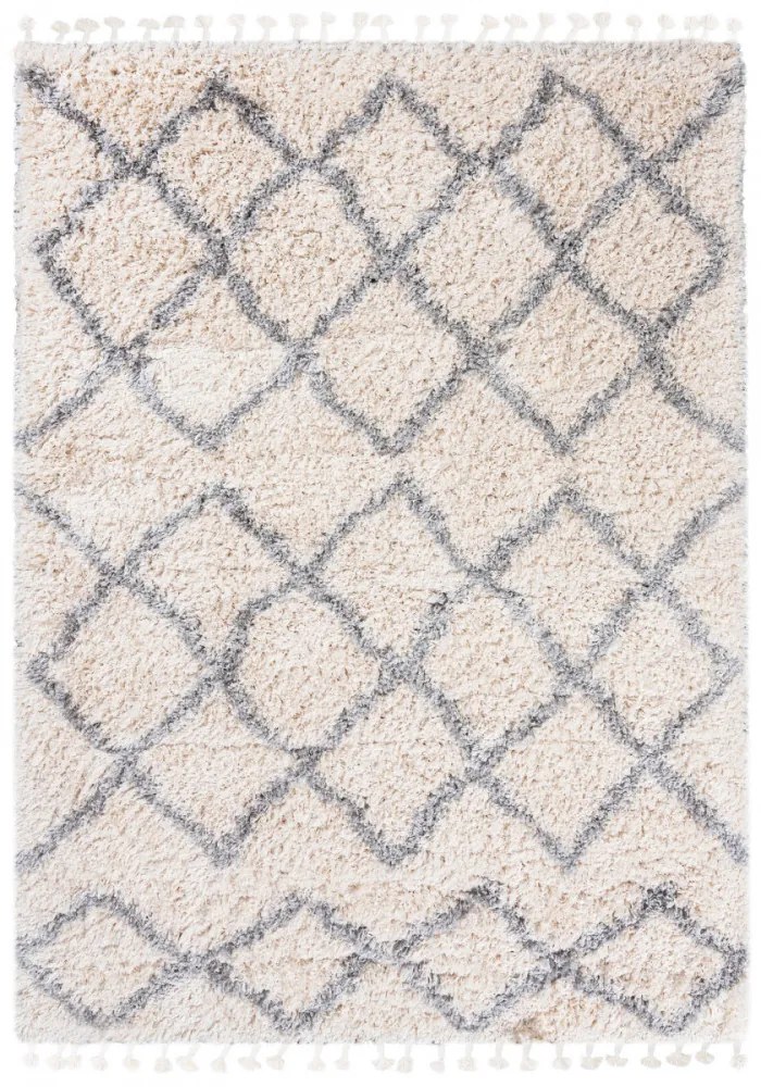 Kusový koberec shaggy Axaya krémový, Velikosti 200x300cm