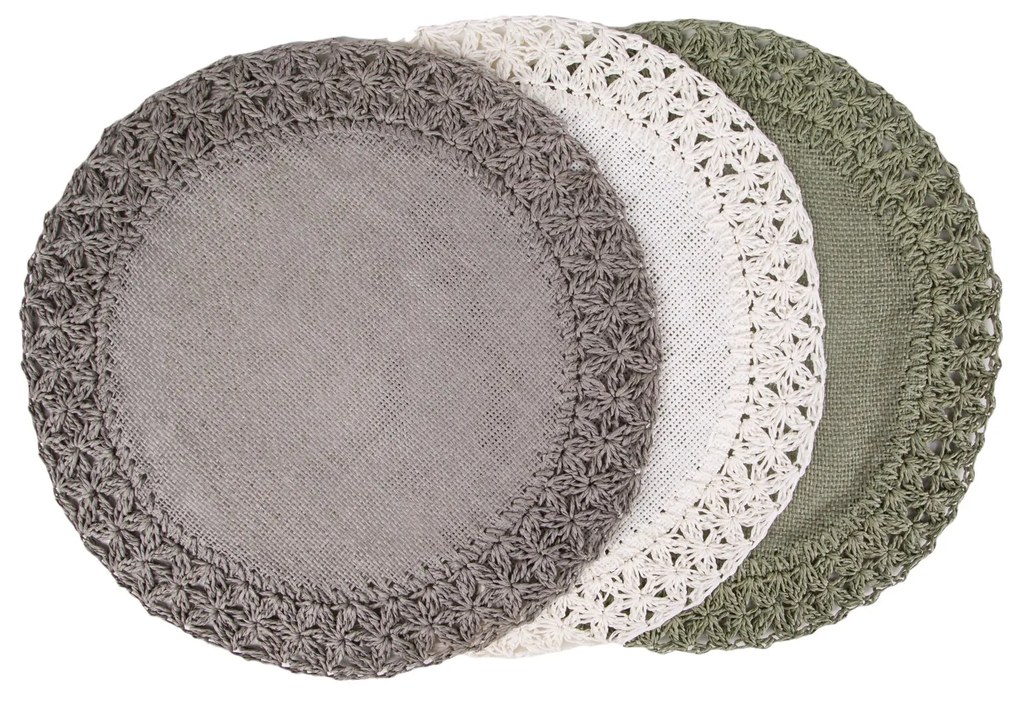 SADA 6KS PRESTIERANIE NA STÔL BOHO 11 (FI) 38 CM KRÉMOVÁ