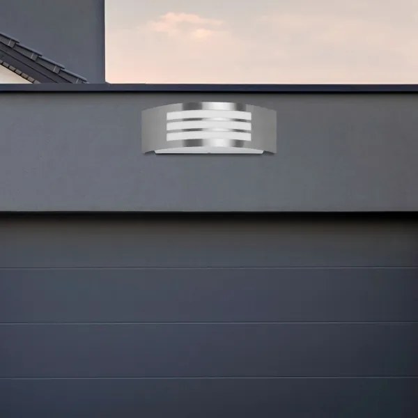 Rabalux 8410 - Nástenné svietidlo ROMA 1xE27/14W nerezová oceľ