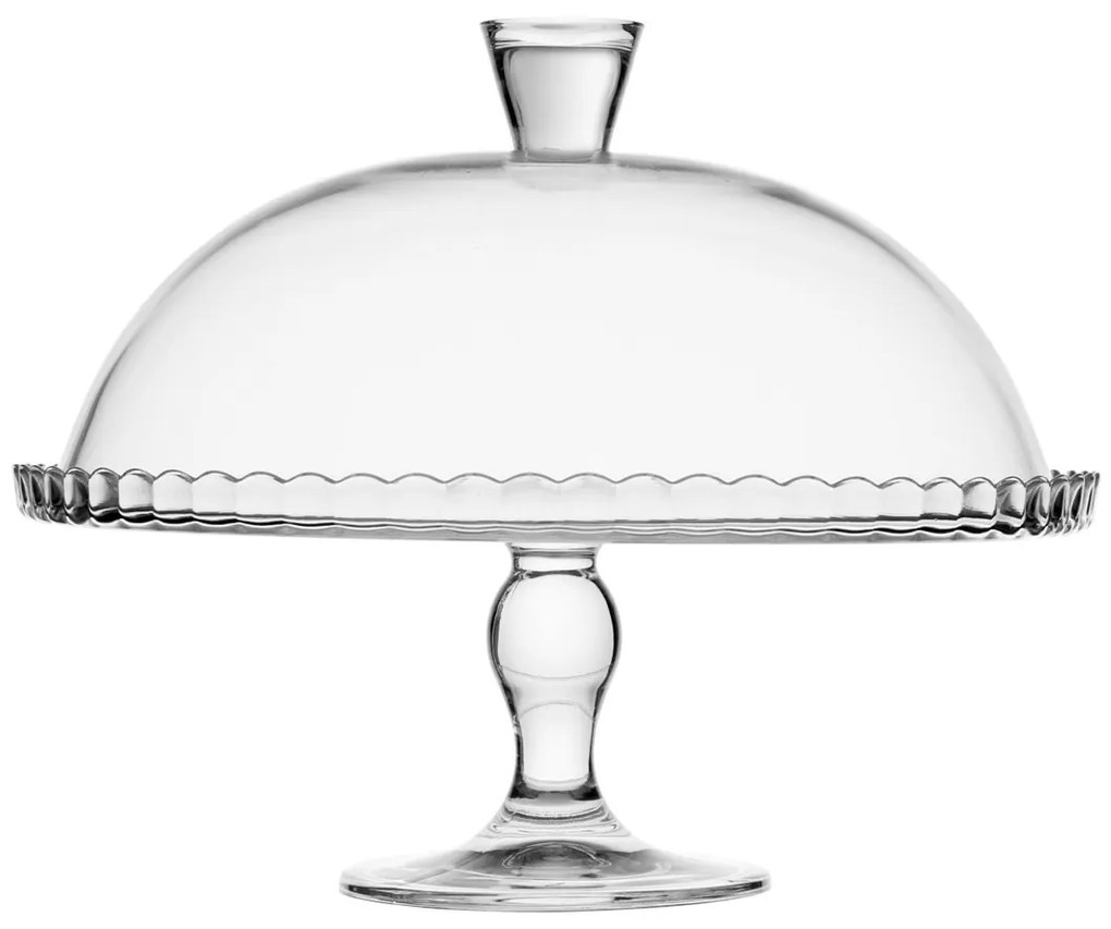 Sklenený servírovací podnos na nohe Lara1, (fi) 32 cm