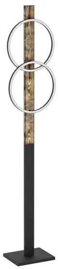 Eglo 900892 - LED Stojacia lampa BOYAL 2xLED/12W/230V 3000K hnedá/čierna