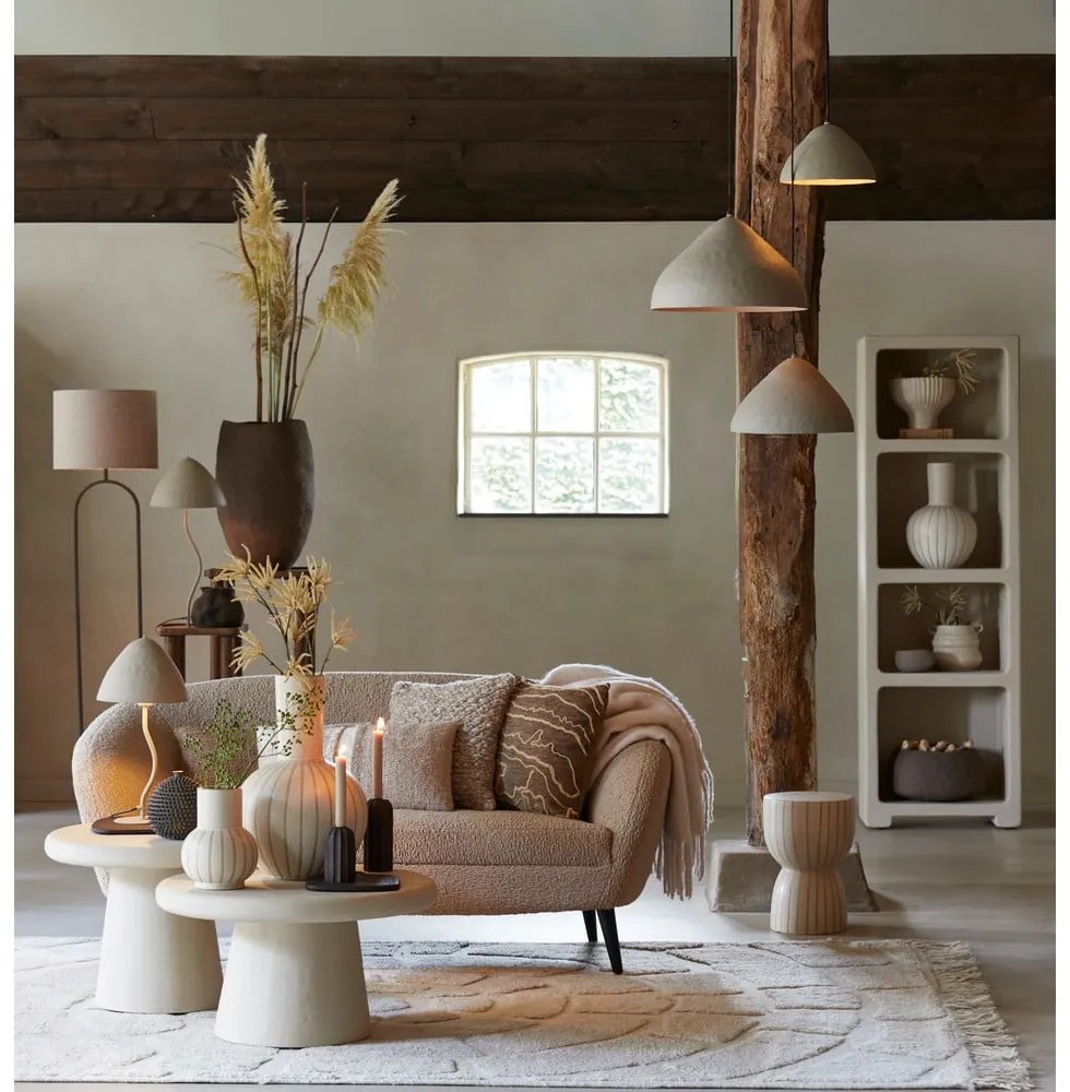 Béžový okrúhly konferenčný stolík ø 70 cm Kulona – Light & Living