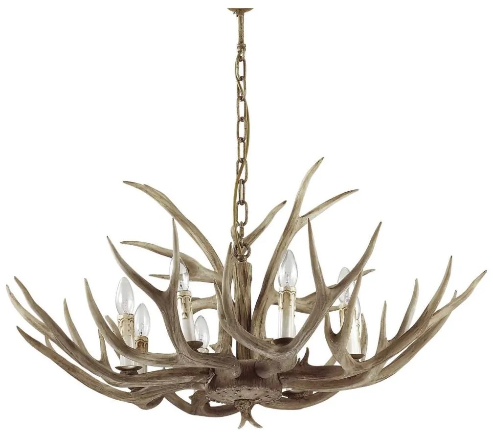 Ideal Lux - Luster na reťazi CHALET 8xE14/40W/230V parožie 115504