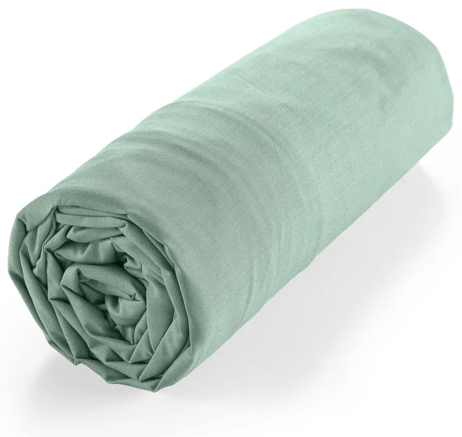 Svetlozelená napínacia plachta z Bio bavlny 140x190 cm Biolina – douceur d'intérieur