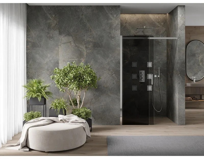 Mexen OMEGA posuvné sprchové dvere do otvoru 150 cm, šedé, 825-150-000-01-40