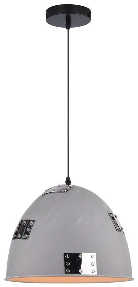 Luster na lanku PATCH 1xE27/60W/230V šedá