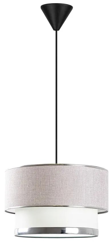 Závesné svietidlo v sivo-striebornej farbe s textilným tienidlom ø 30 cm Cake – Opviq lights