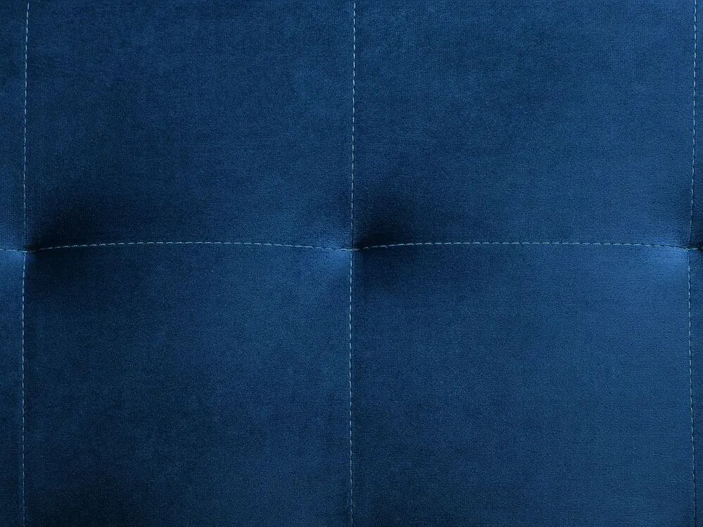 Modulárna zamatová pohovka ľavostranná s taburetom modrá ABERDEEN Beliani