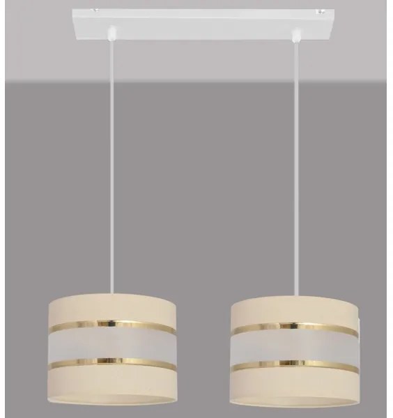 Luster na lanku HELEN 2xE27/15W/230V krémová