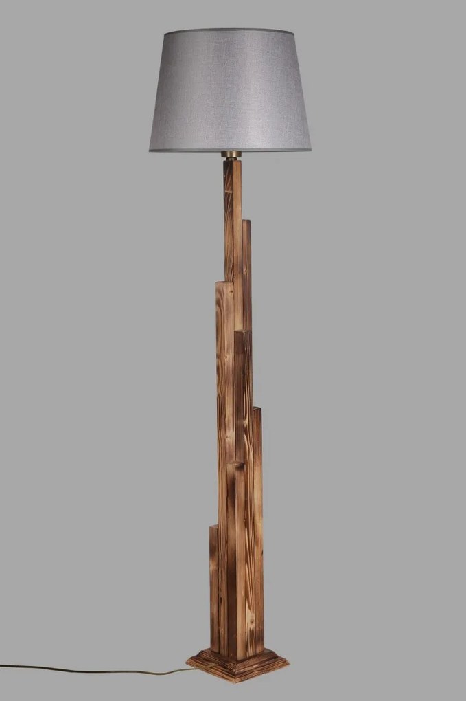 Stojacia lampa Yanik I 165 cm hnedá/sivá
