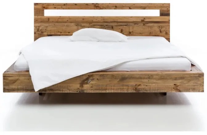 furniture-nabytek.cz - Masívna posteľ Marton z recyklovanej borovice, lakovaná, hnedá – 180x200 cm