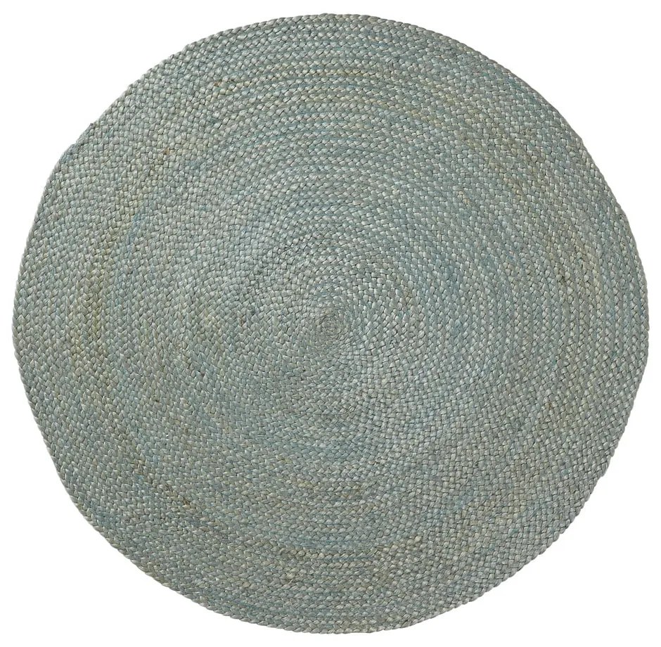 Modrý jutový koberec La Forma Dip, ⌀ 100 cm