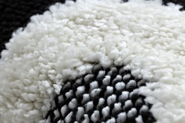 Koberec JOY Teddy krém / čierny kruh