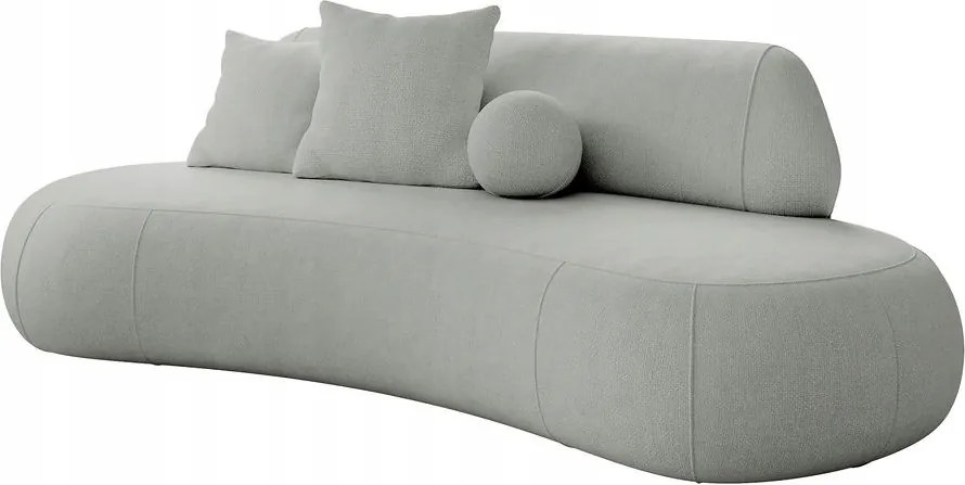 Pohovka trojsedačka Bally (svetlvosivá čierna)
