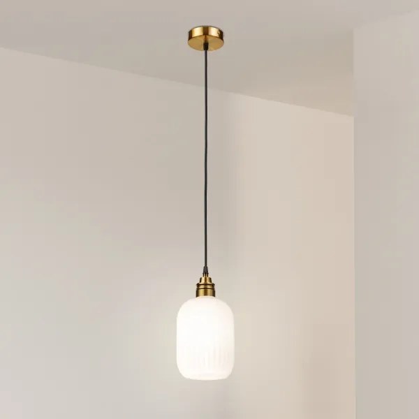 Závesný luster na lanku HECTOR 1xE27/15W/230V, priemer 14 cm