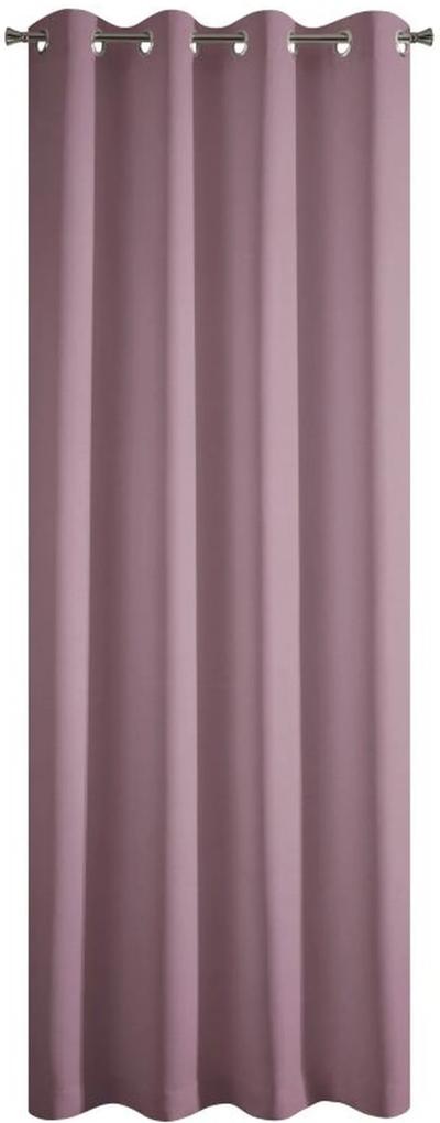 Tmavo ružové jednofarebné závesy do obývačky 140 x 250 cm