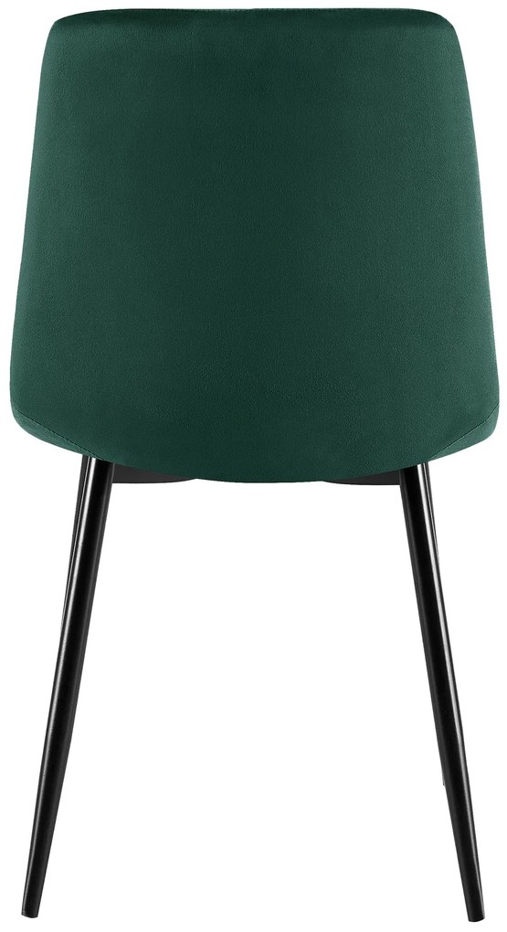 Jedálenská stolička Clairton zamat - tmavo zelená