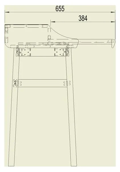 Pracovný stôl v dekore duba so sekretárom 44x115 cm Carteret – Woodman