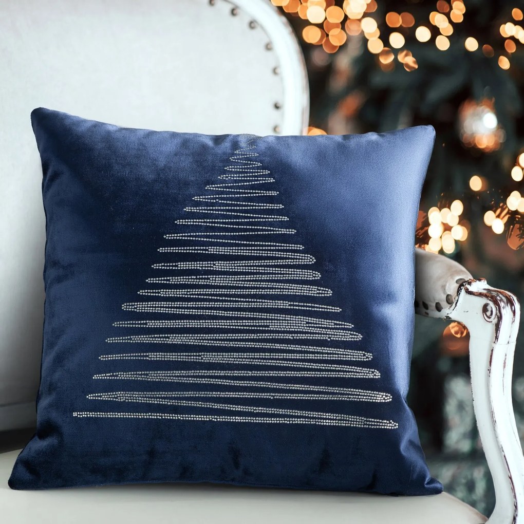 VIANOČNÁ DEKORAČNÁ OBLIEČKA NA VANKÚŠ ROYAL4 45X45 CM BÉŽOVÁ