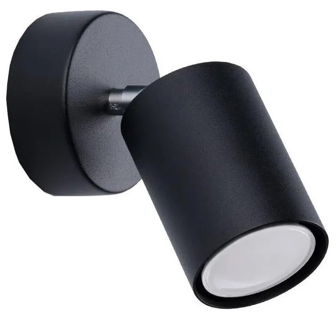 Sollux SL.1126 - Nástenné bodové svietidlo LEMMI 1xGU10/40W/230V čierna