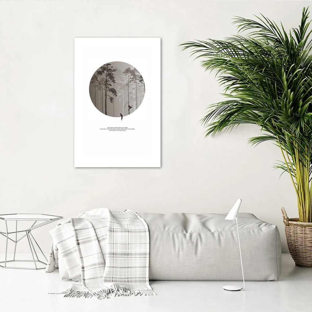 Gario Plagát Vtáky v lese Farba rámu: Bez rámu, Rozmery: 30 x 45 cm