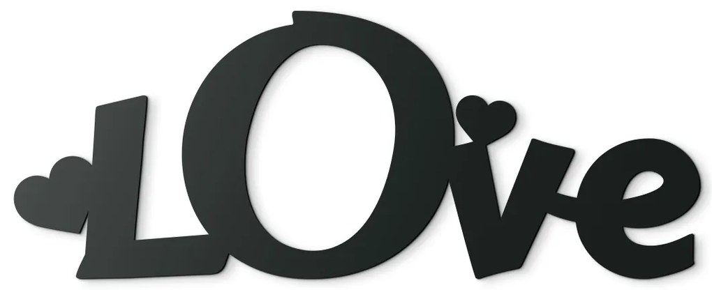 drevko Moderný fotorámik Love Rozmer obrazu: 18 x 46,5 cm, Farba dekorácie: Čierna