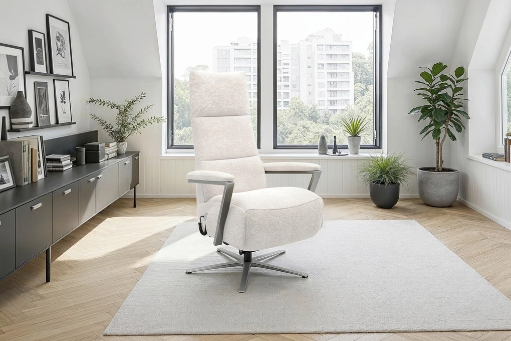 XXXLutz RELAXAČNÉ KRESLO, textil, krémová Sit & More - Online Only obývacie izby - 000144028787