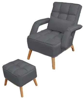 Sammer Ušiaky stoličky do obývačky v tmavo sivej farbe S1408 tmavo siva