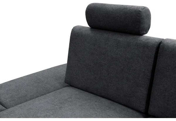 Rozkladacia rohová čalúnená sedacia súprava AVESTA do tvaru L, s úložným priestorom, ľavá, antracit