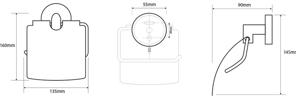 Sapho Sapho, X-STEEL držiak toaletného papiera s krytom, brúsená nerez, XS701