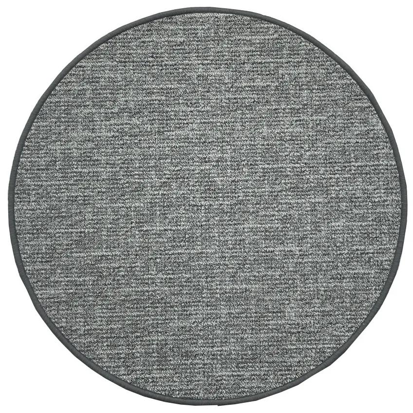 Vopi koberce Kusový koberec Alassio sivý okrúhly - 100x100 (priemer) kruh cm
