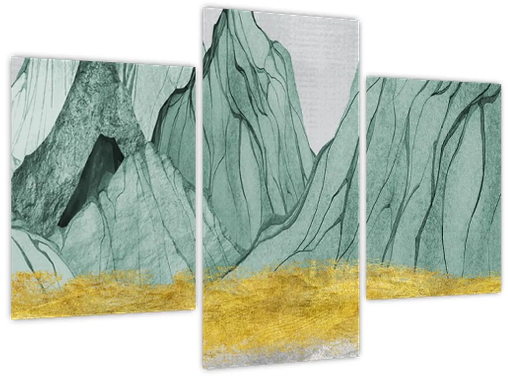 Obraz - Smaragdové hory N⁰1 (90x60 cm)