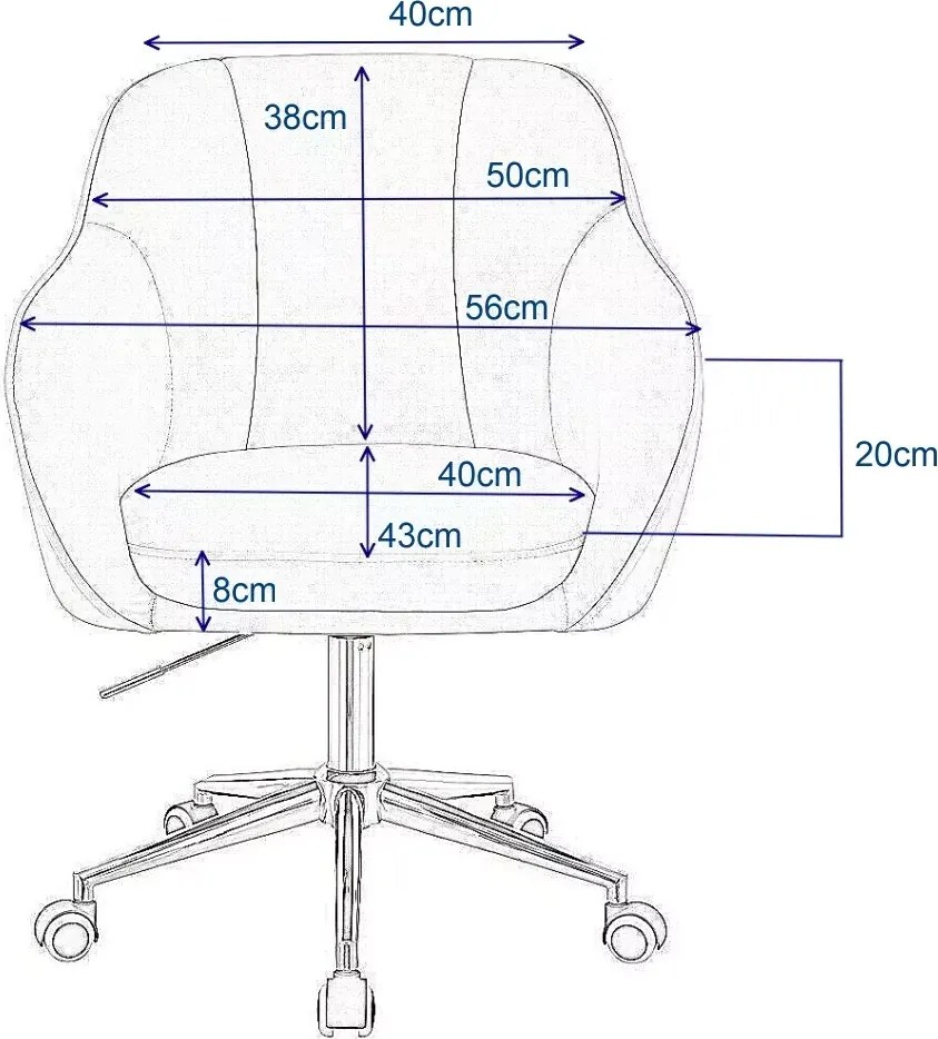 LuxuryForm DESIGN Stolička AVOLA VELUR na zlatom kríži - krémová
