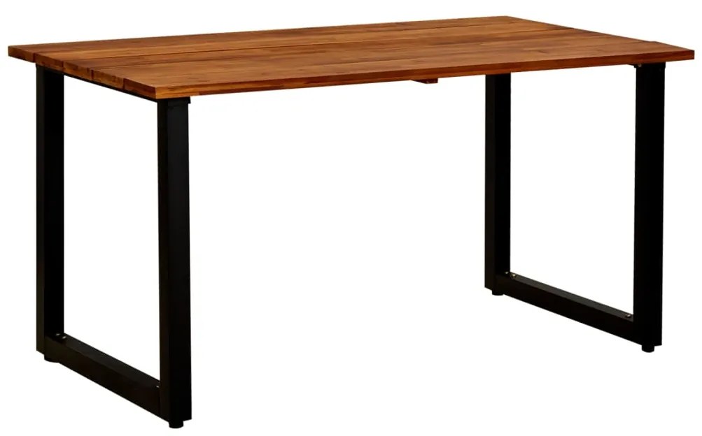 vidaXL Záhradný stôl s nohami v tvare U 140x80x75 cm akáciový masív