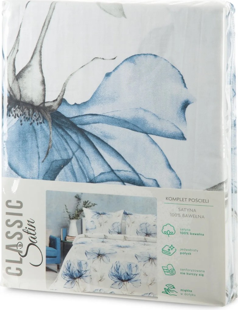 SATÉNOVÉ OBLIEČKY SPRING34 200X220 CM, 2 KS 70X80 CM KVETY