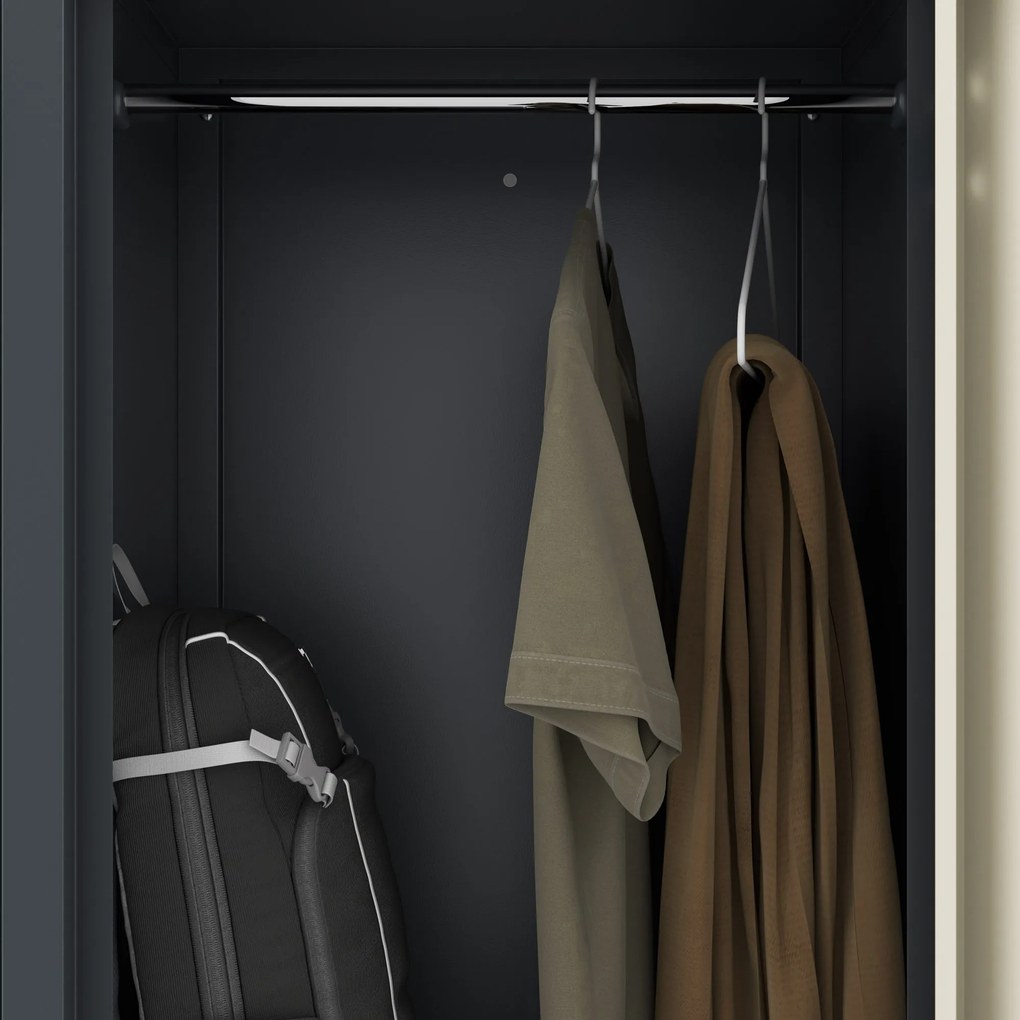 Šatníková skriňa typu L antracitová, dub sonoma, 800x1850x450 mm: JULIA Eco Design