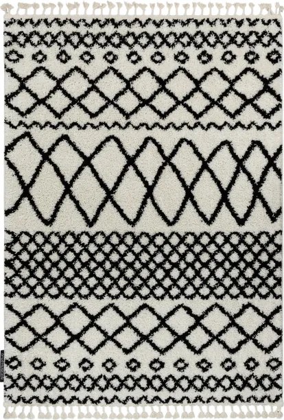 Koberec PROMO BERBER SAFI N9040 biely / čierny