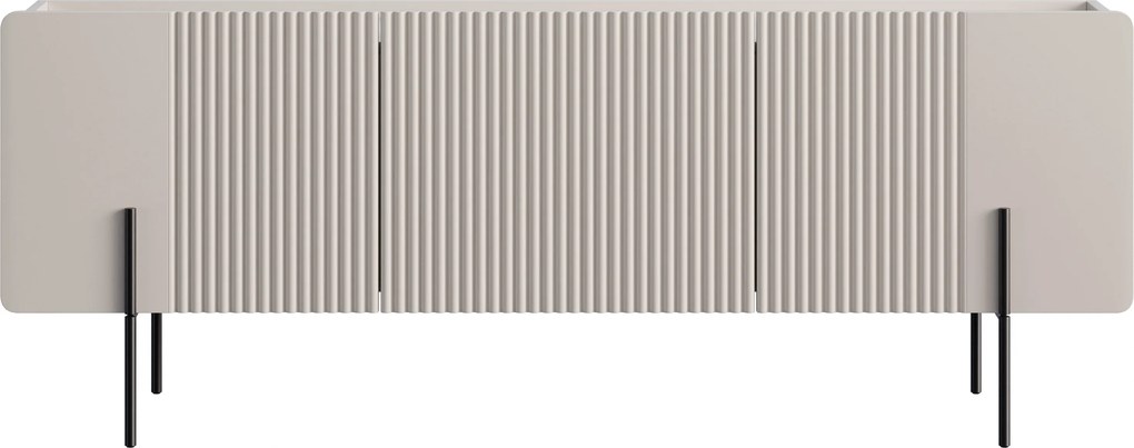 TV stolík Malmi 150 cm - kašmírová / crema bianca / čierna